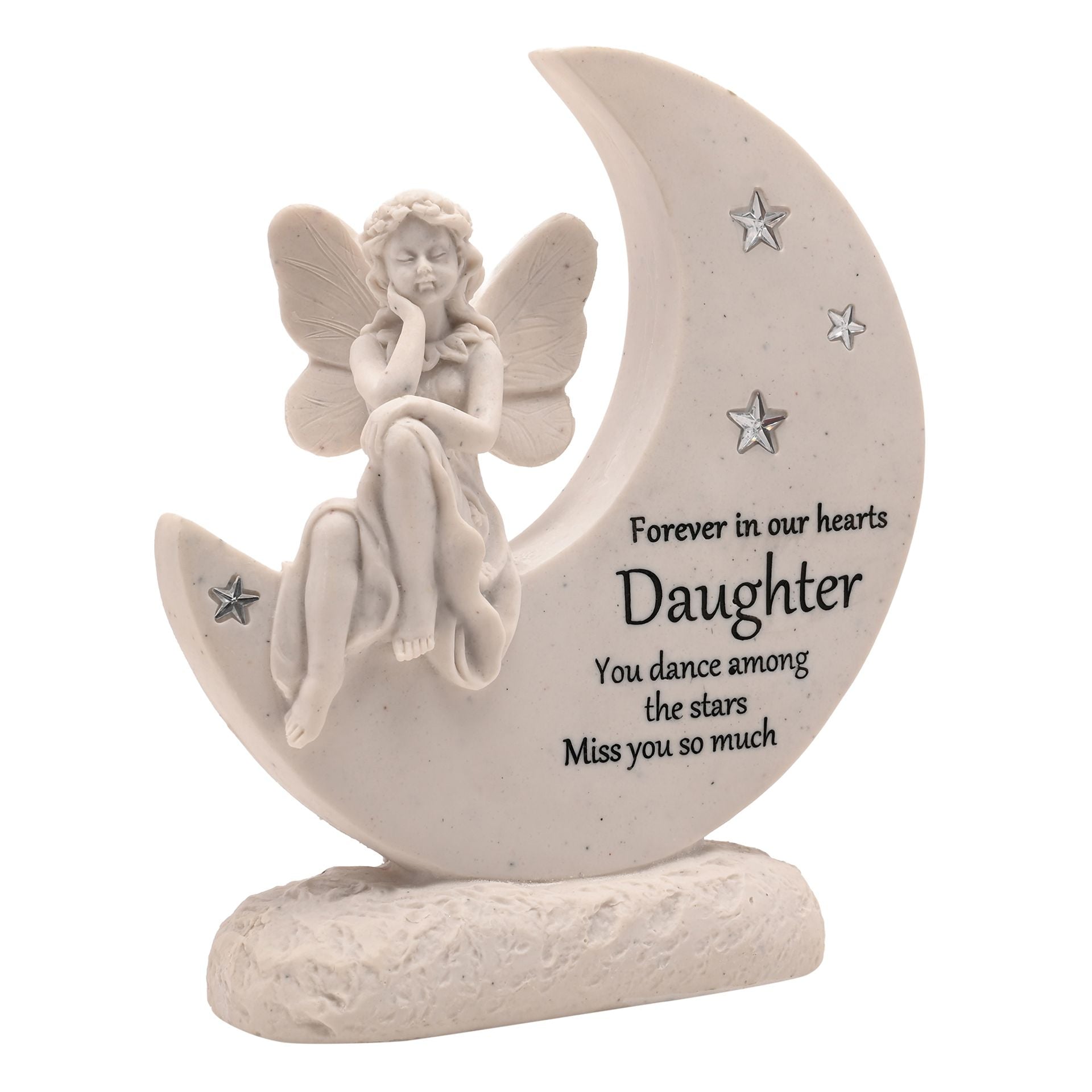 Thoughts of You Graveside Plaque - Fairy On A Moon