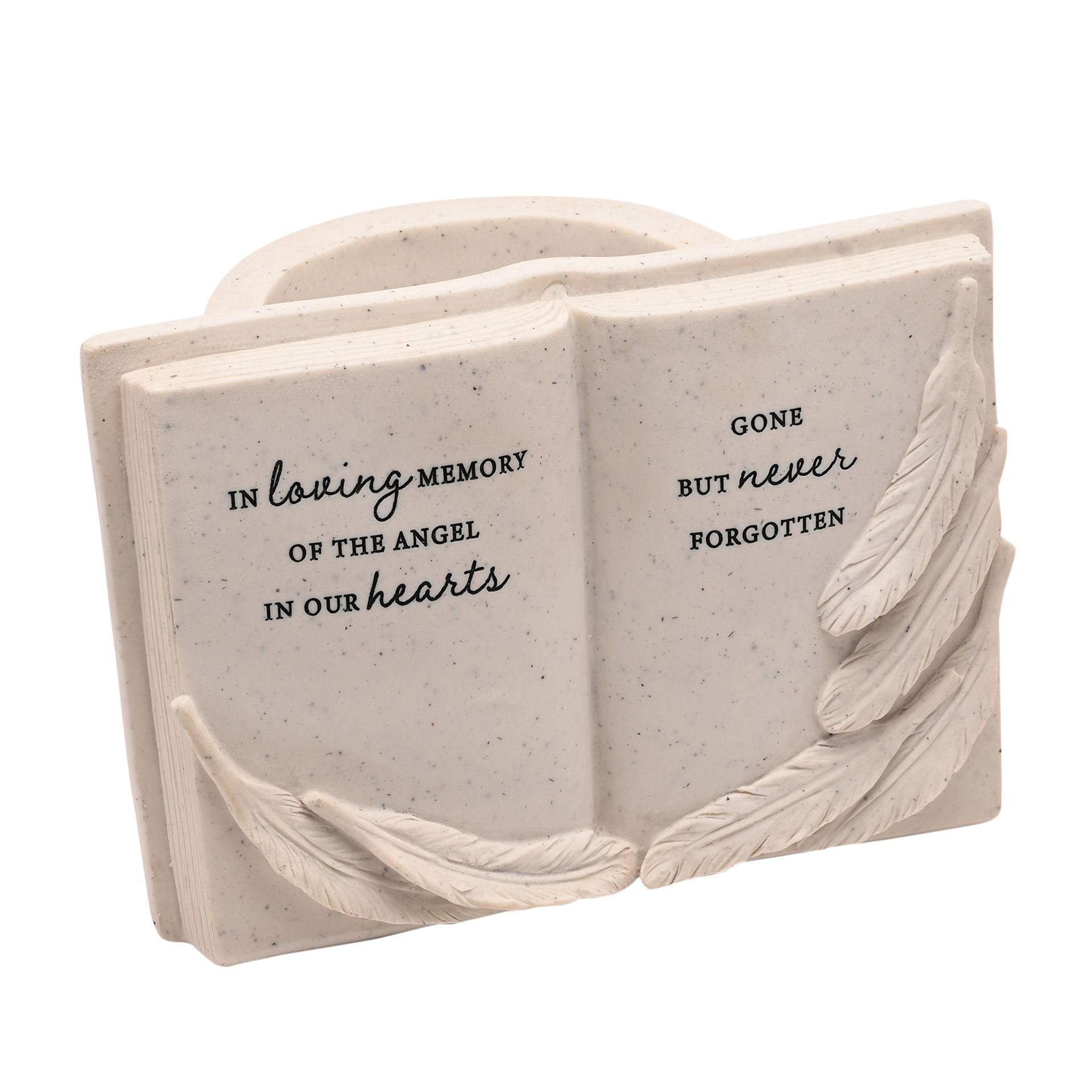 Thoughts of You Book & Feathers Graveside Vase