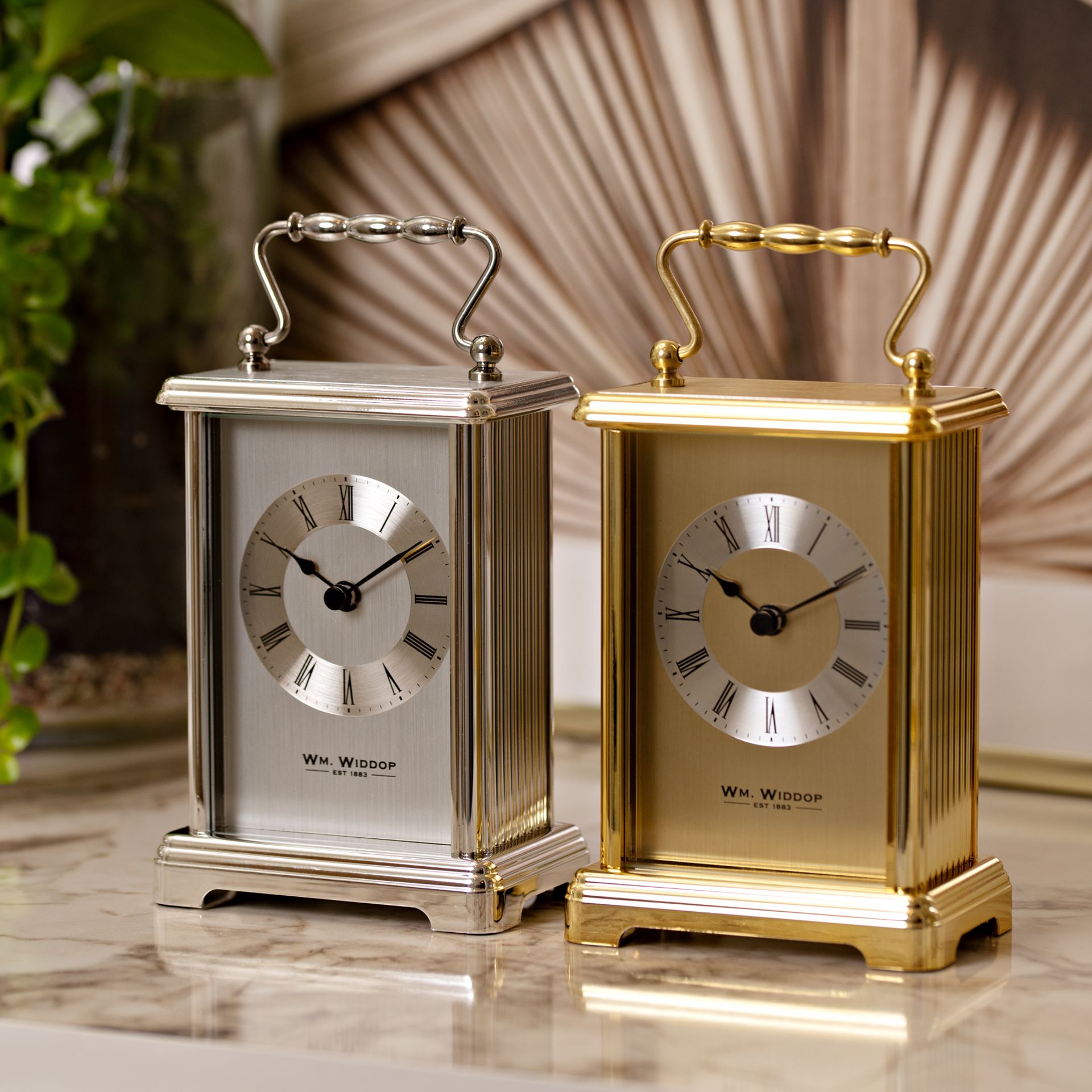 Wm.Widdop Carriage Clock - Gilt