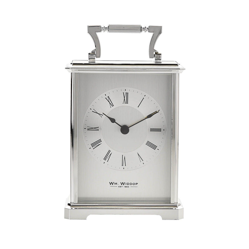 Wm.Widdop Carriage Clock - Silver