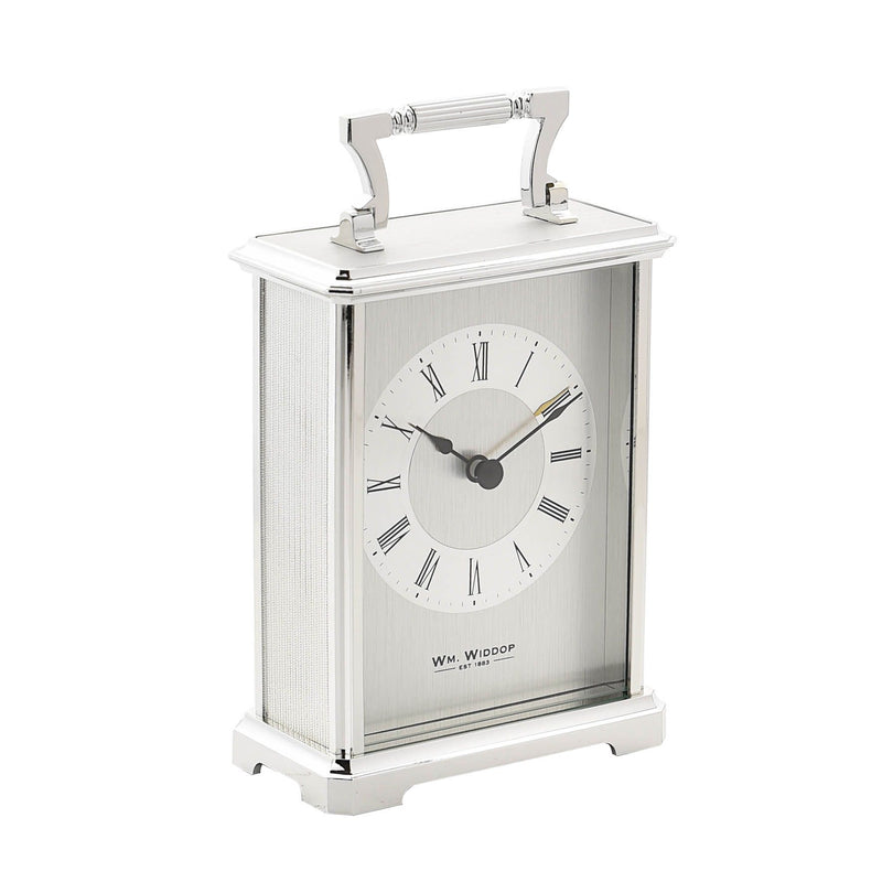 Wm.Widdop Carriage Clock - Silver