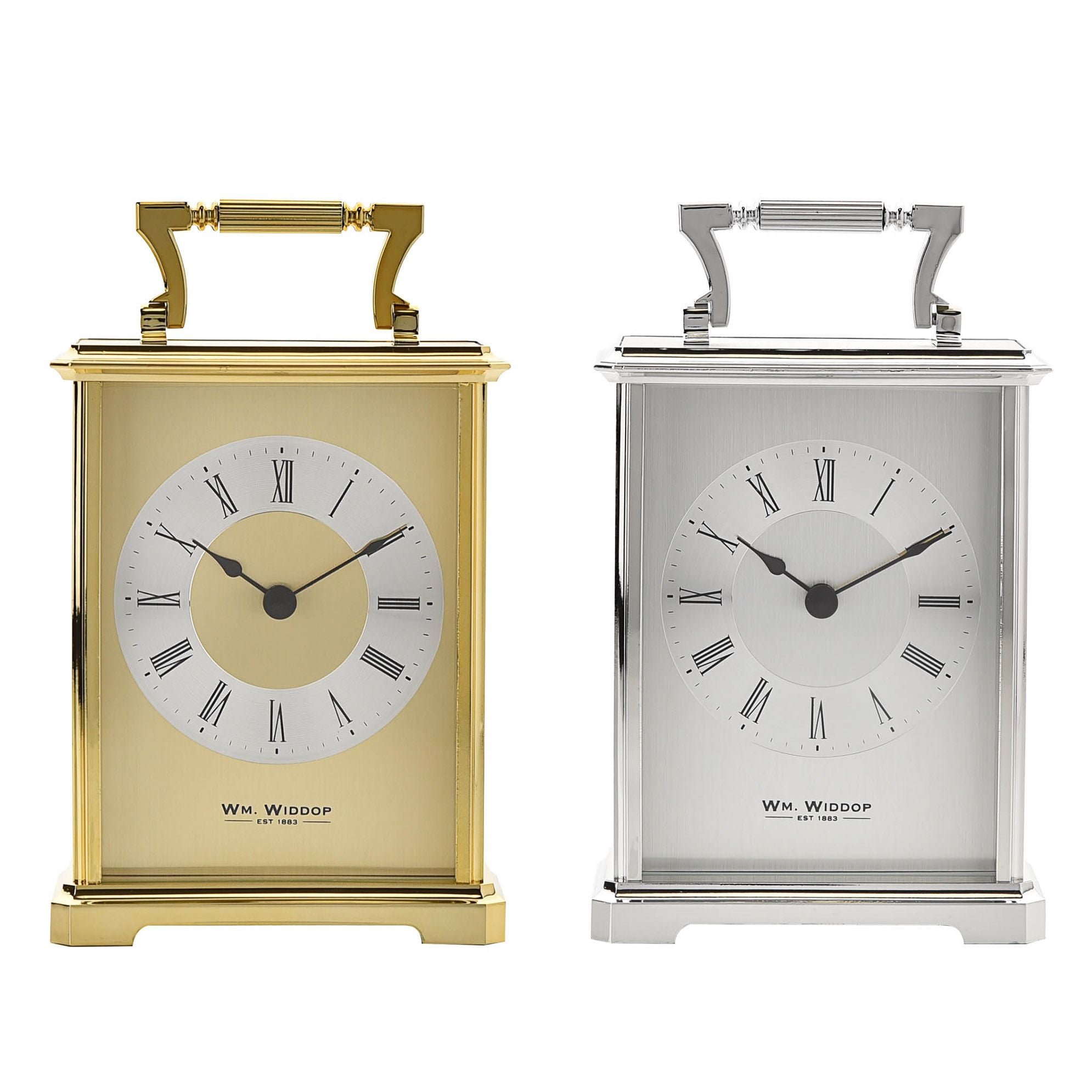 Wm.Widdop Carriage Clock - Silver