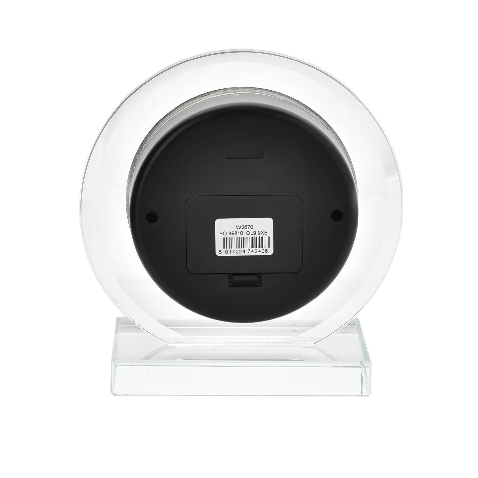 Wm.Widdop Round Glass Mantel Clock
