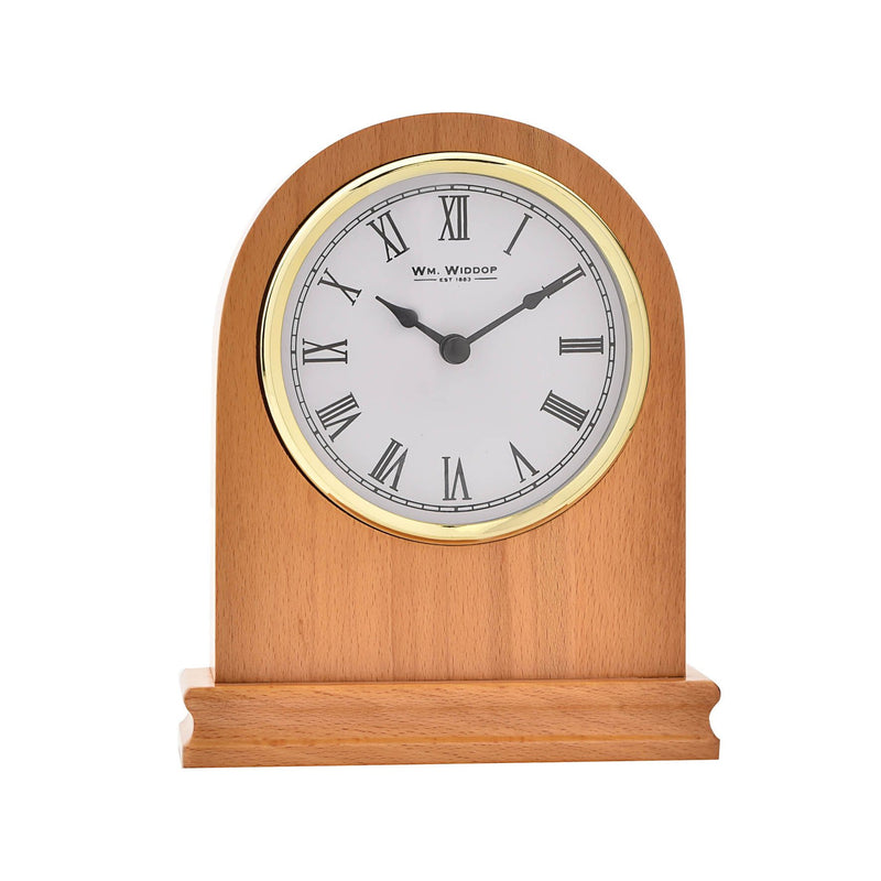 Wm.Widdop Wooden Mantel Clock Arched