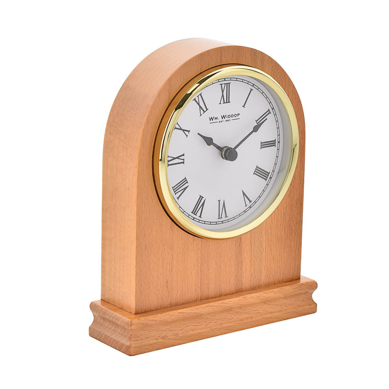 Wm.Widdop Wooden Mantel Clock Arched