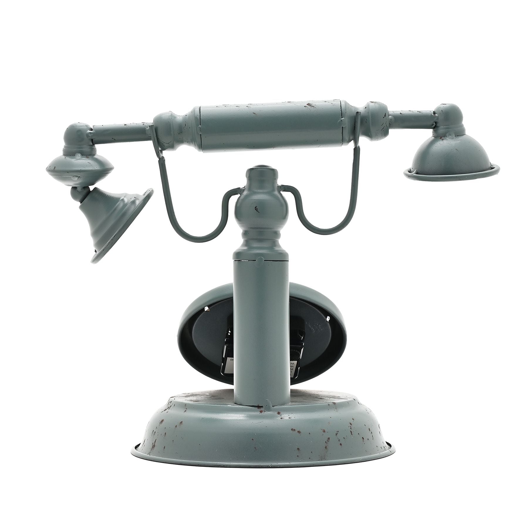 Hometime Metal Mantel Clock - Old Fashioned Telephone