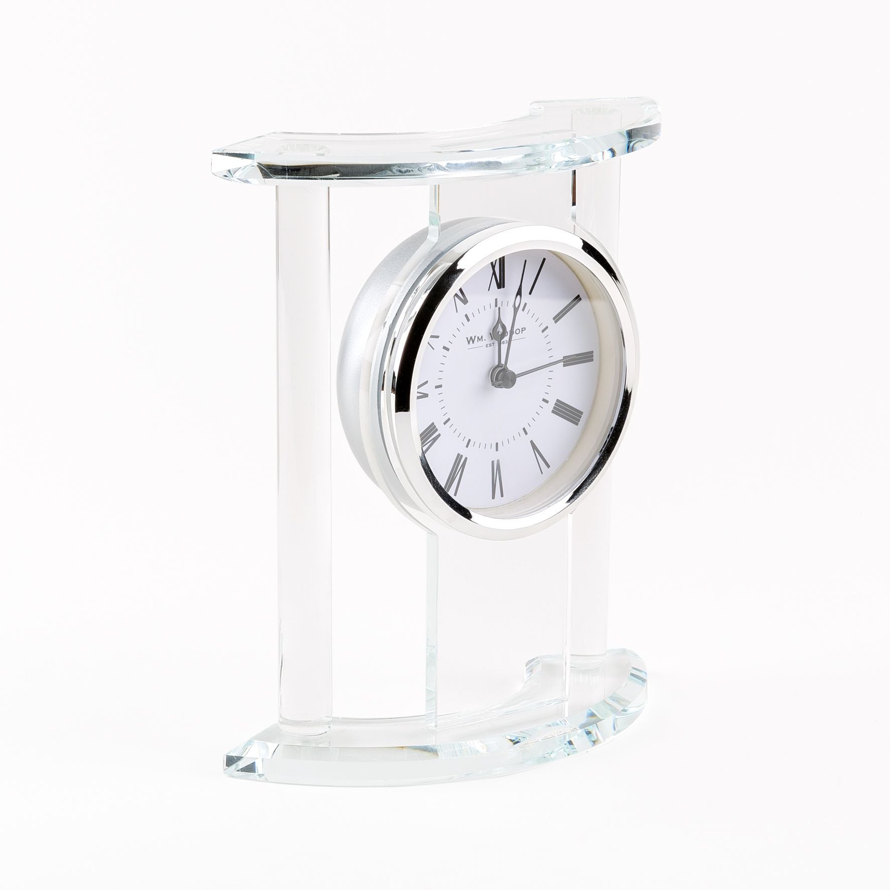 Wm.Widdop Glass Mantel Clock