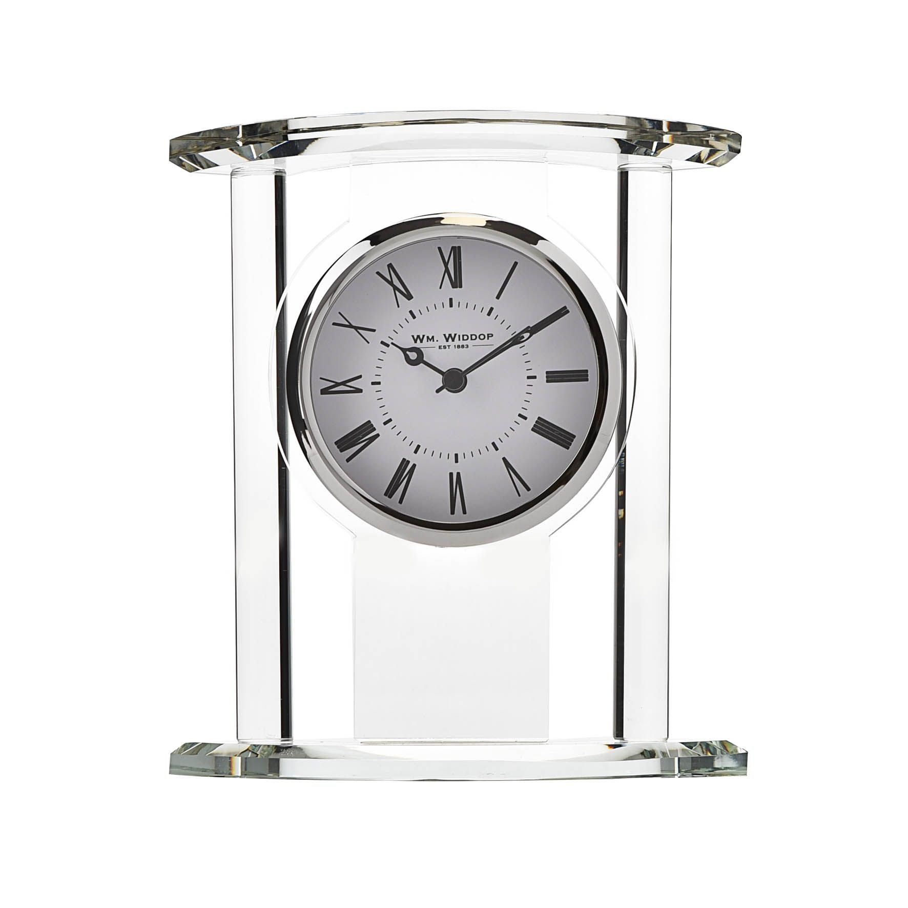 Wm.Widdop Glass Mantel Clock