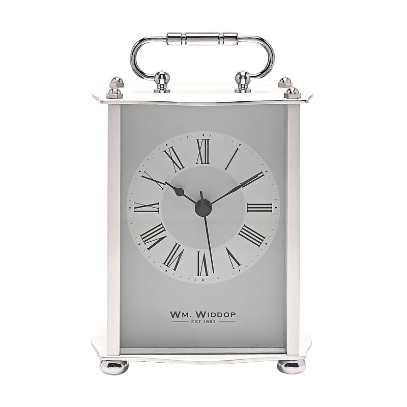 Wm.Widdop Carriage Clock - Silver