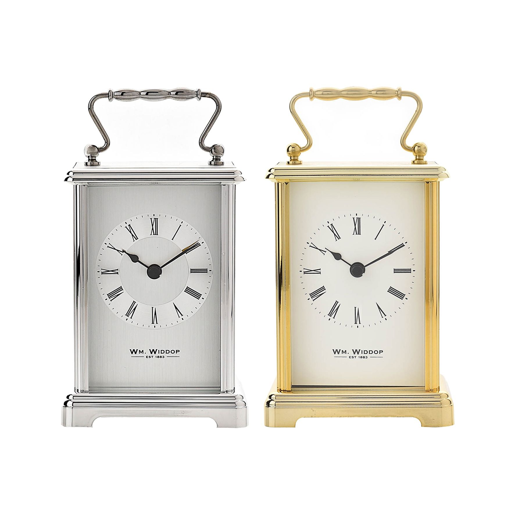 Wm.Widdop Carriage Clock - Silver