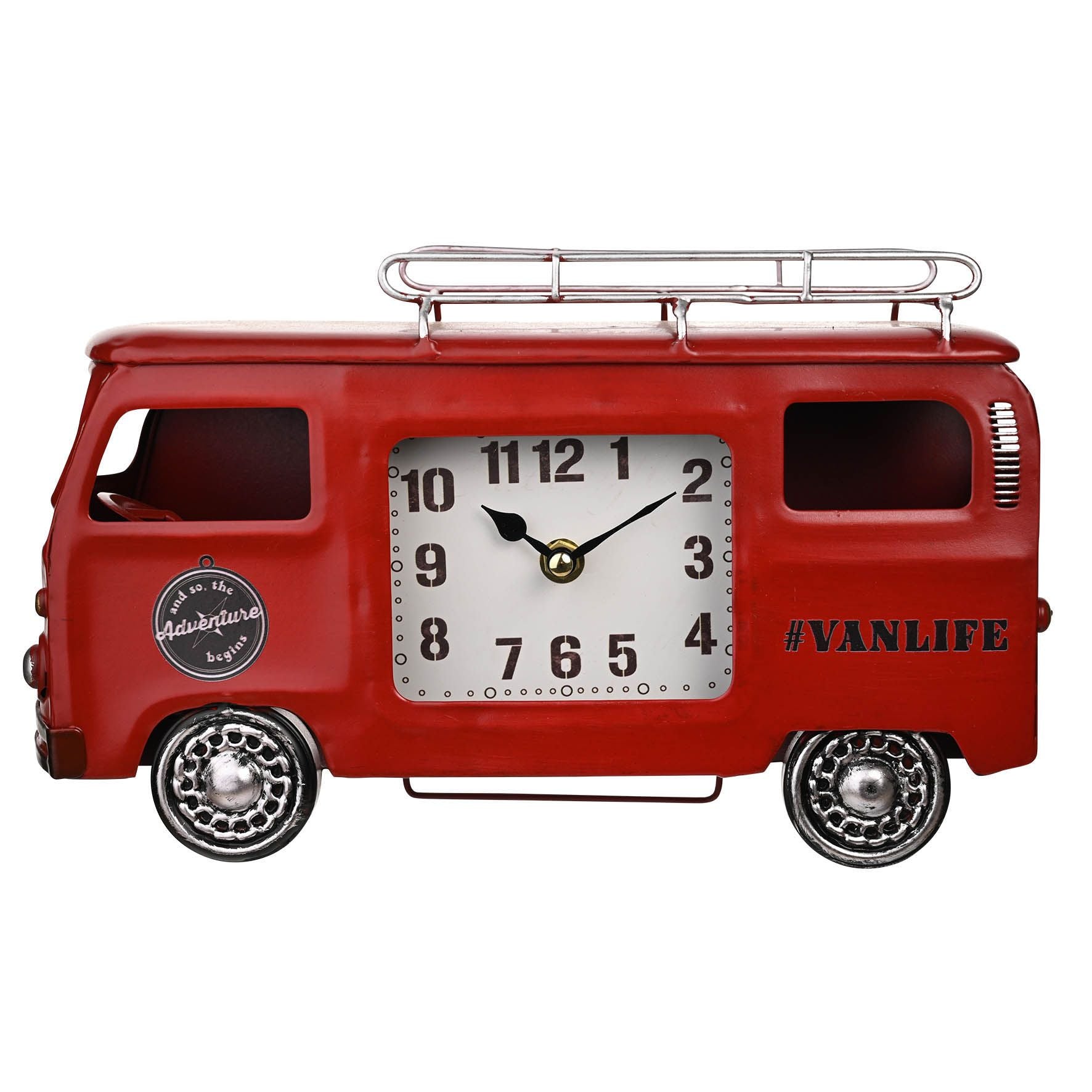 Hometime Metal Mantel Clock - Camper Van