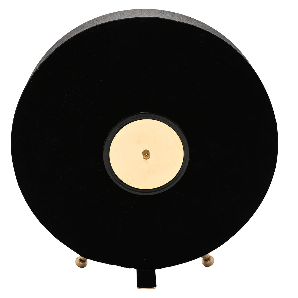 Wm.Widdop Black & Gold Table Clock - 25cm