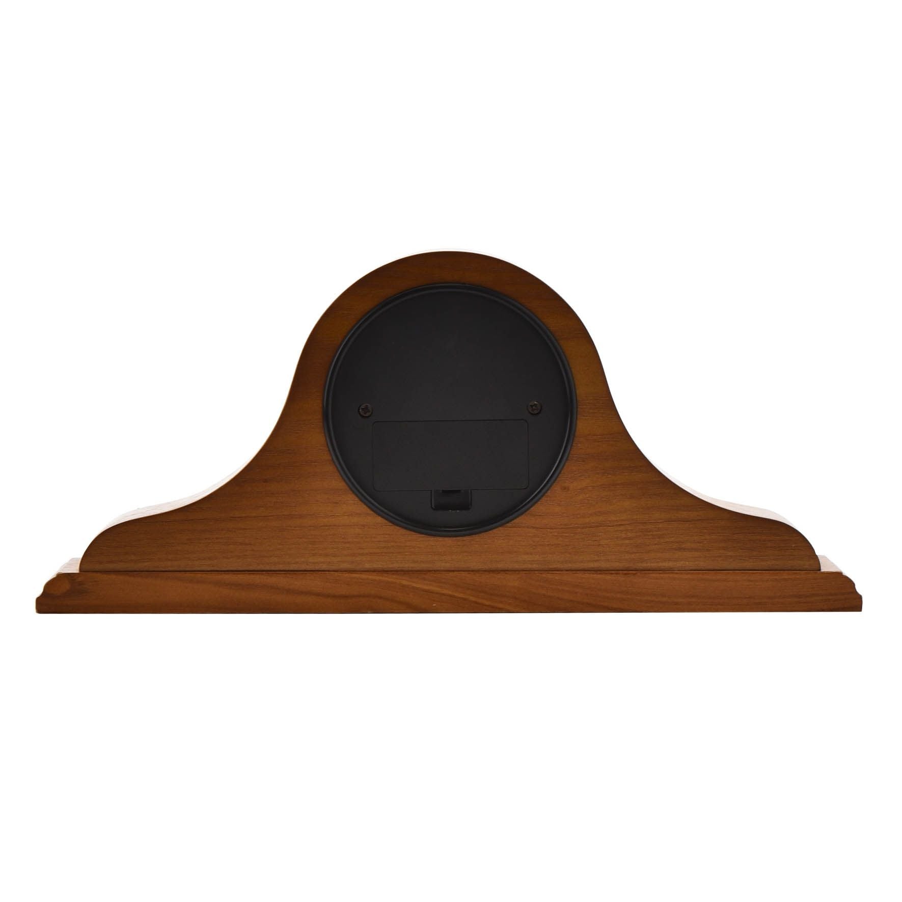 Napoleon Oak Finish Wooden Mantel Clock with Arabic Dial
