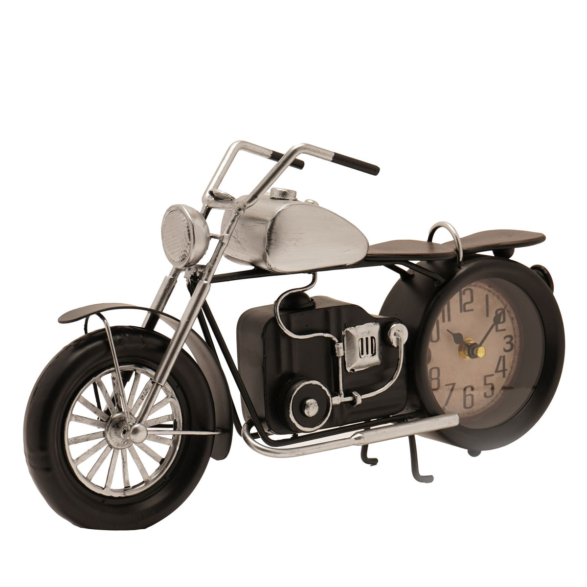 Hometime Metal Mantle Clock - Motorbike