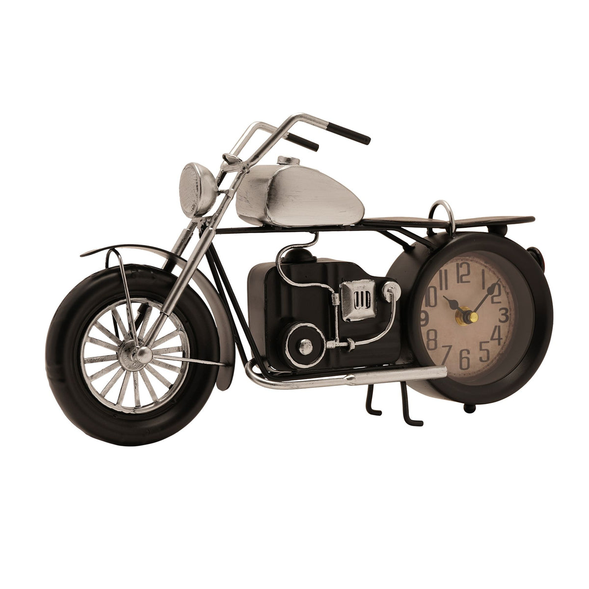 Hometime Metal Mantle Clock - Motorbike