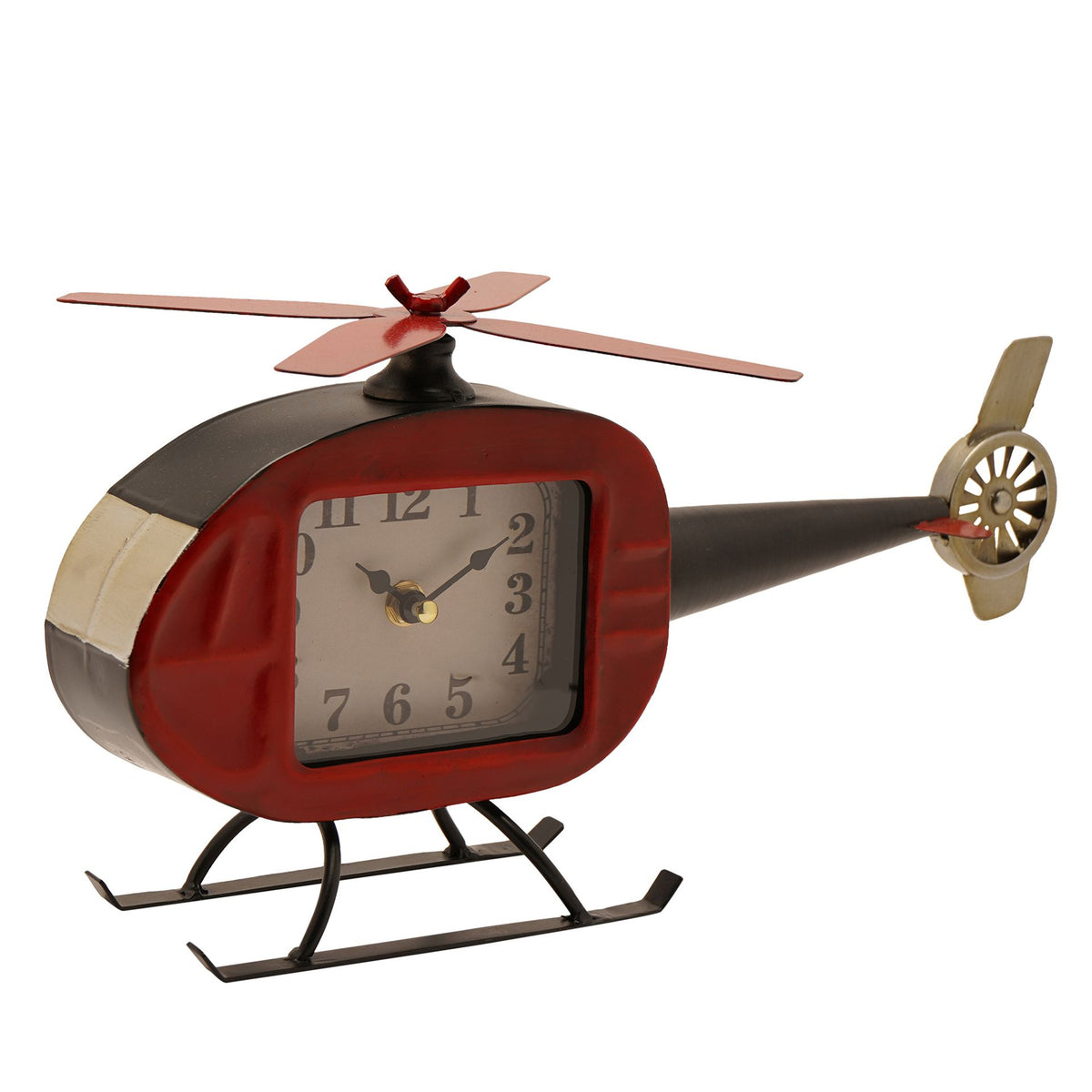 Hometime Metal Mantle Clock - Helicopter