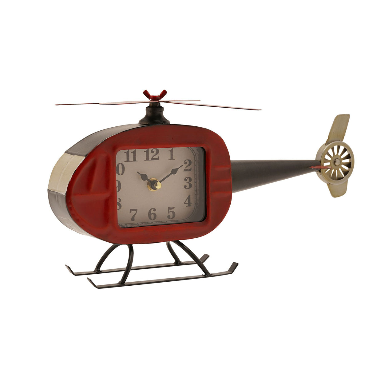 Hometime Metal Mantle Clock - Helicopter