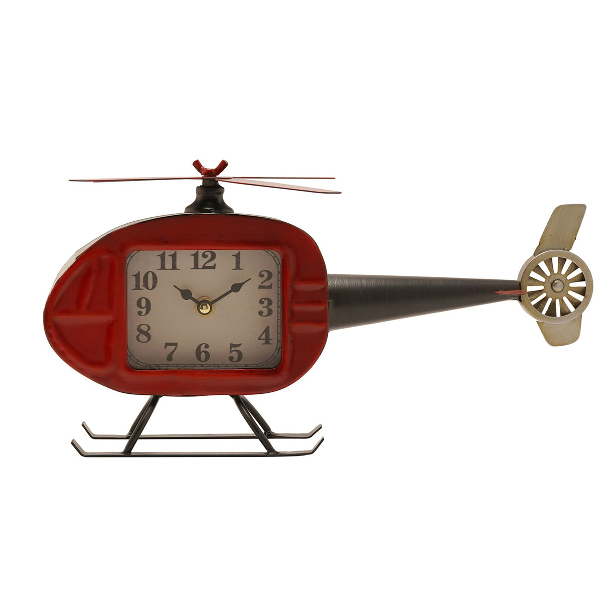 Hometime Metal Mantle Clock - Helicopter