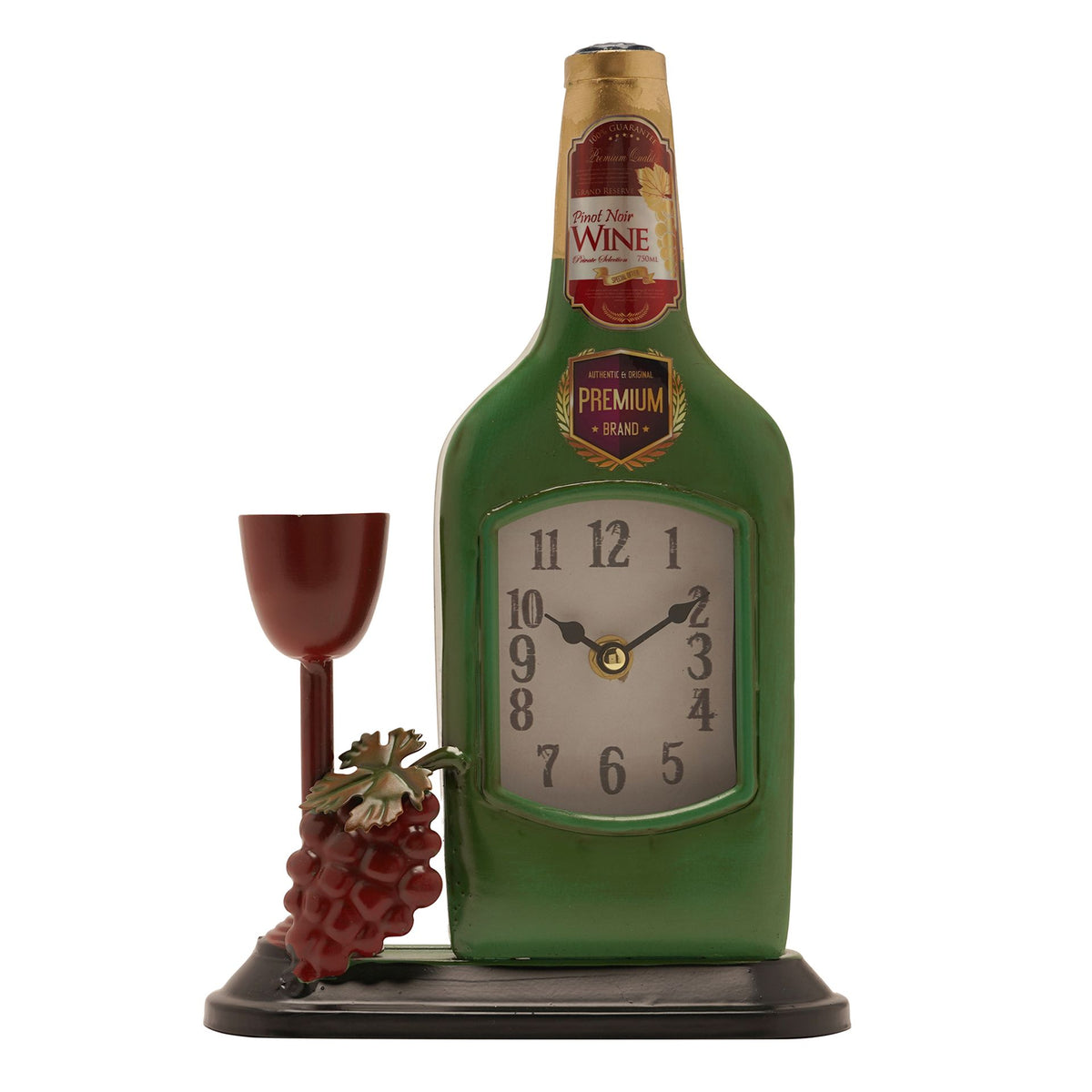 Hometime Metal Mantle Clock - Wine