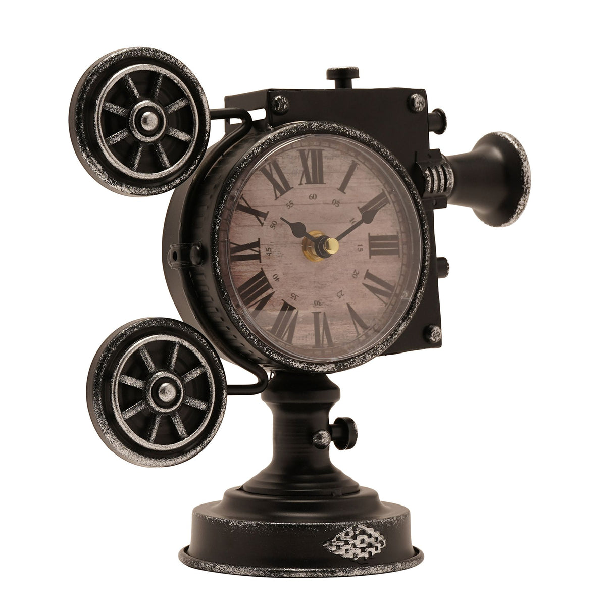 Hometime Metal Mantle Clock - Film Projector