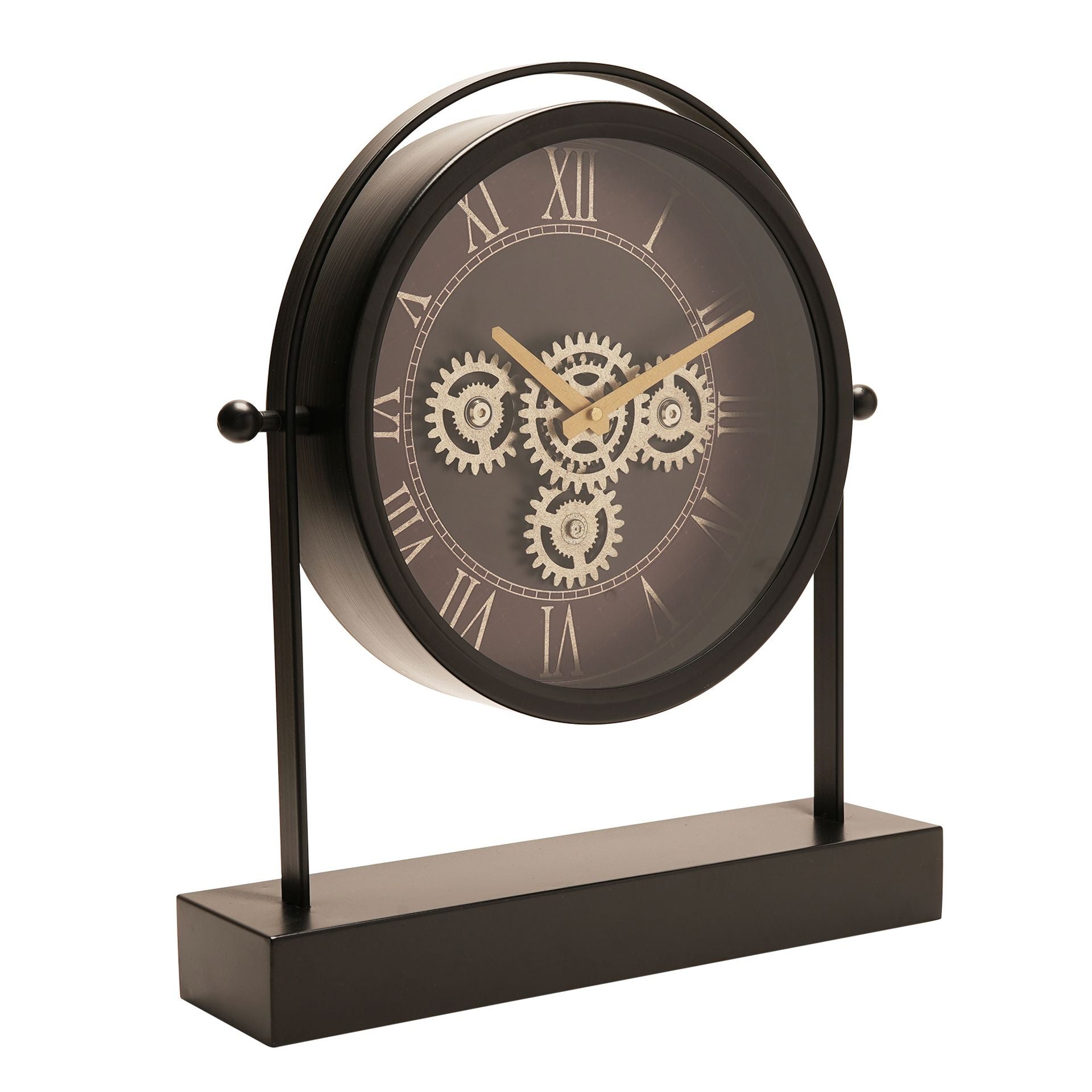 Wm Widdop Moving Gear Mantel Clock - 45cm