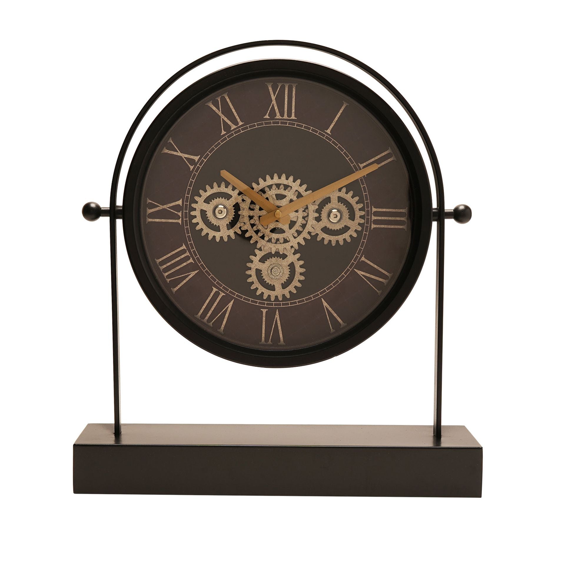 Wm Widdop Moving Gear Mantel Clock - 45cm