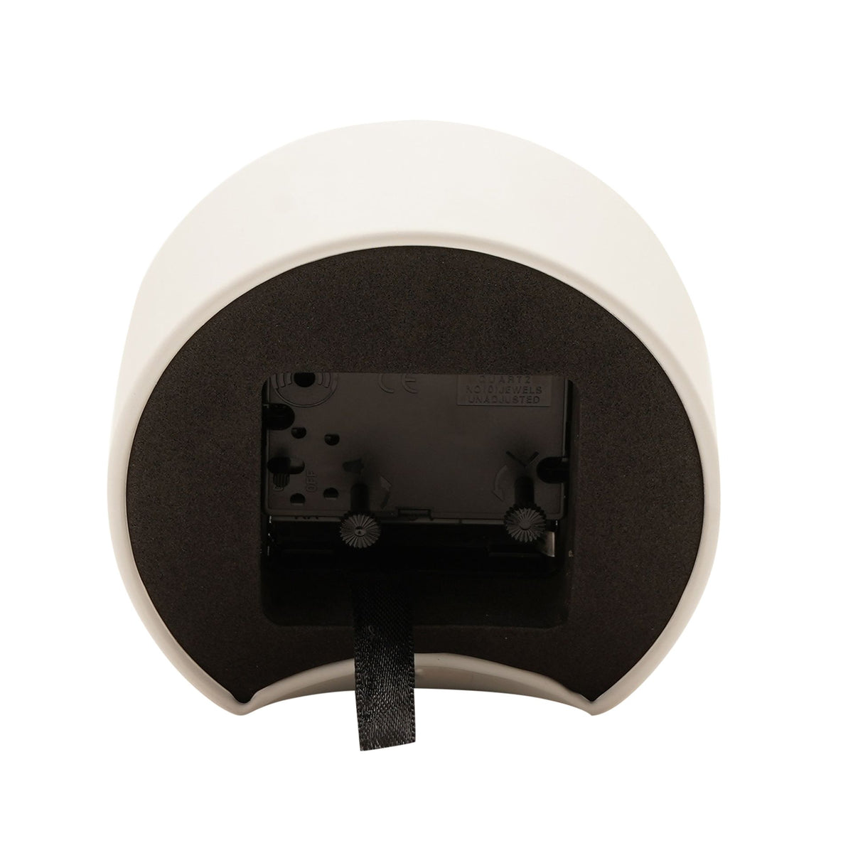 Wm Widdop Round Metal Alarm Clock 11cm - White