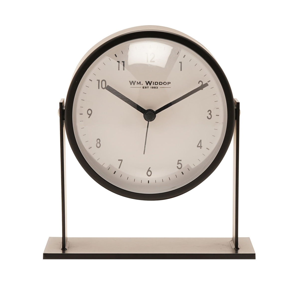 Wm Widdop Adjustable Metal Alarm Clock 14cm - Black