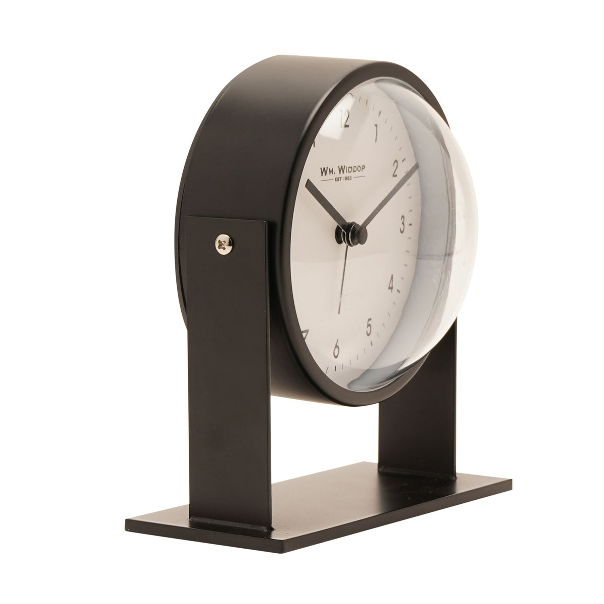 Wm Widdop Adjustable Metal Alarm Clock 14cm - Black