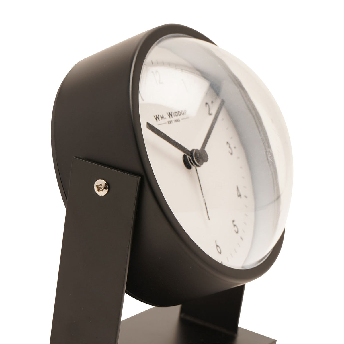 Wm Widdop Adjustable Metal Alarm Clock 14cm - Black