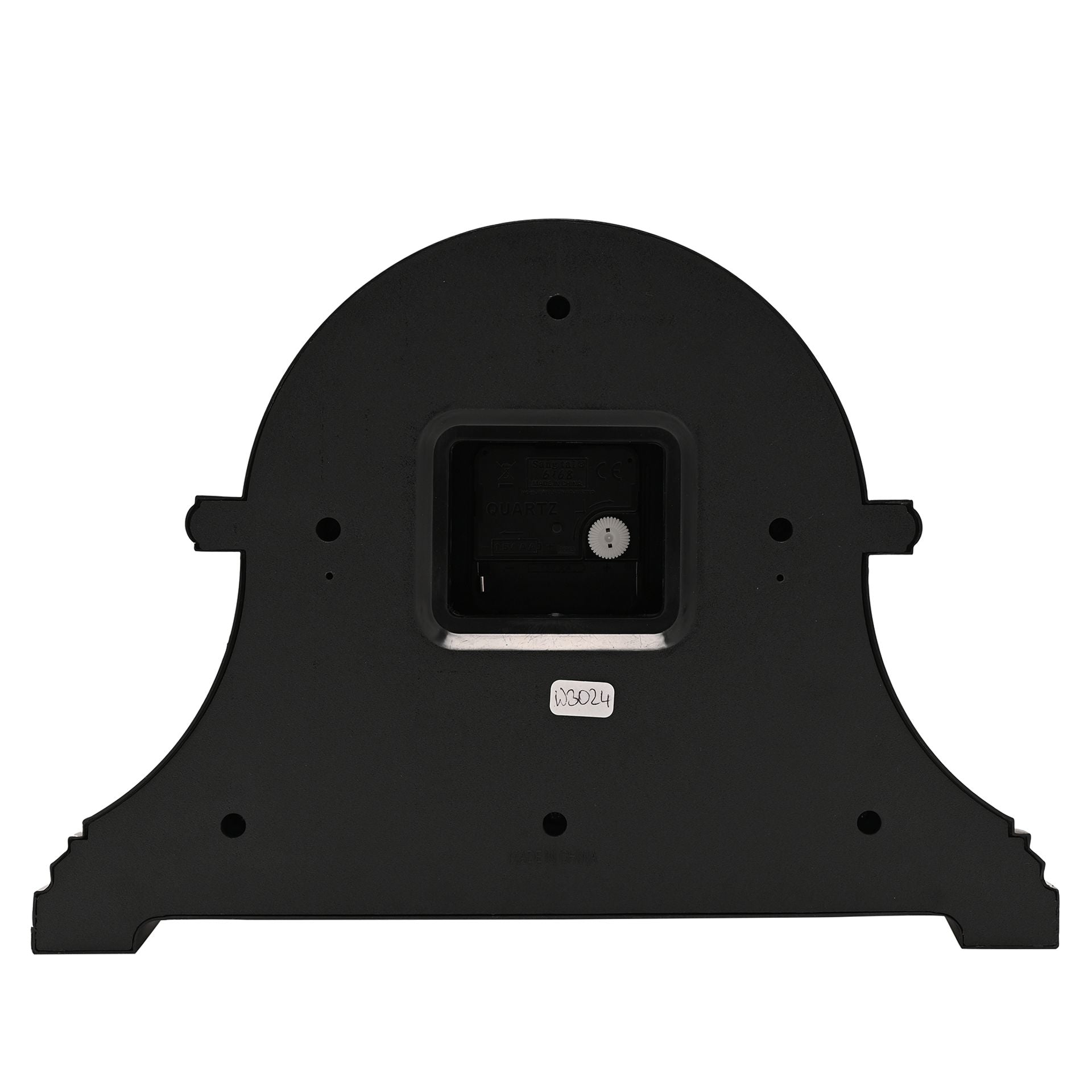 Hometime Broken Arch Mantel Clock Black