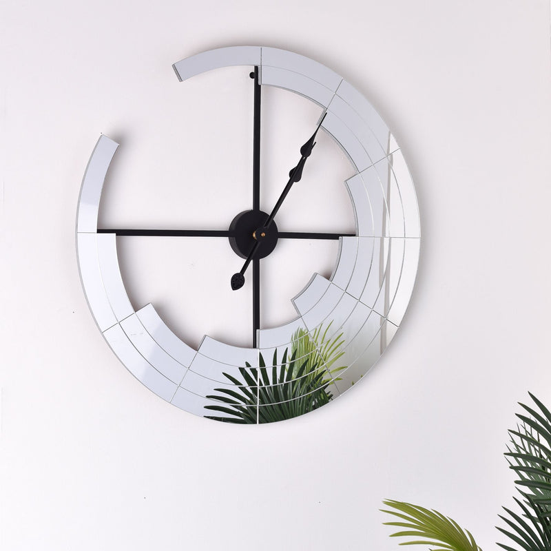 Hometime Glass Cut Out Wall Clock 60.5 cm