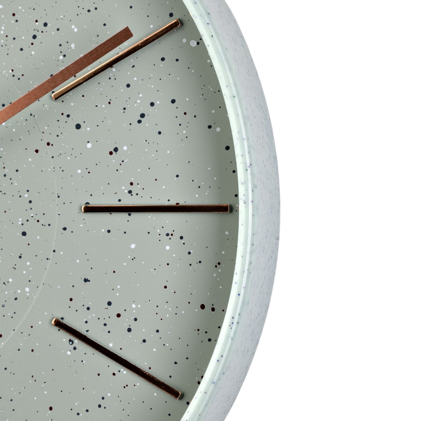 Hometime Round Wall Clock Speckled Face 12"