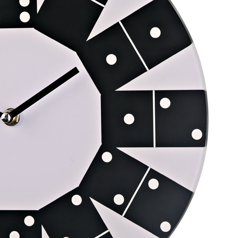 Hometime Round Wall Clock Domino Design