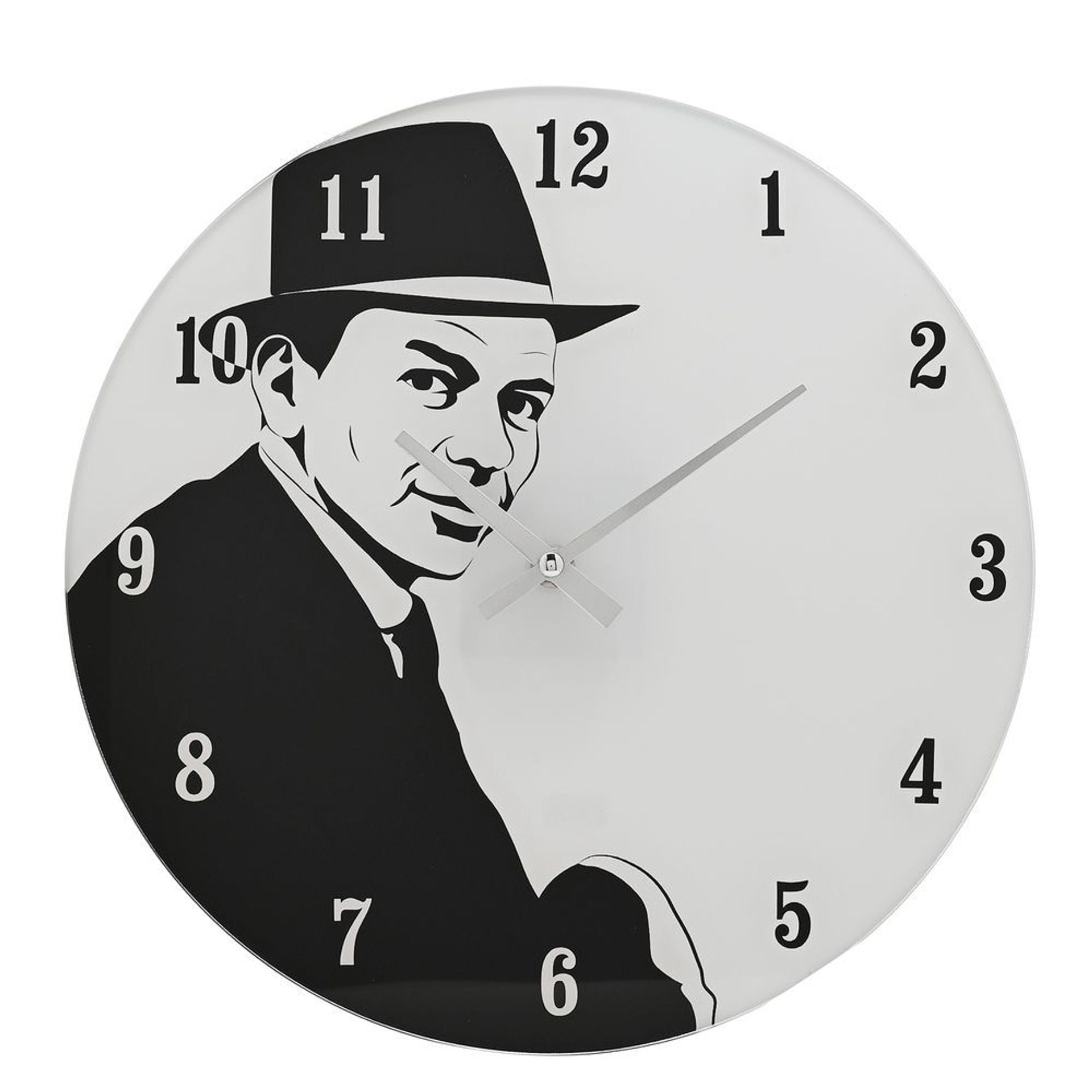 Hometime Iconic Collection Glass Wall Clock 30cm The 50's Crooner