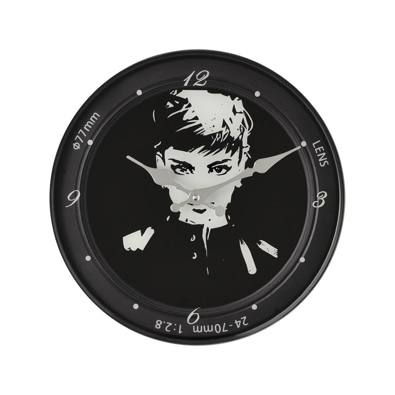 Iconic Collection Glass Wall Clock - Female Icon