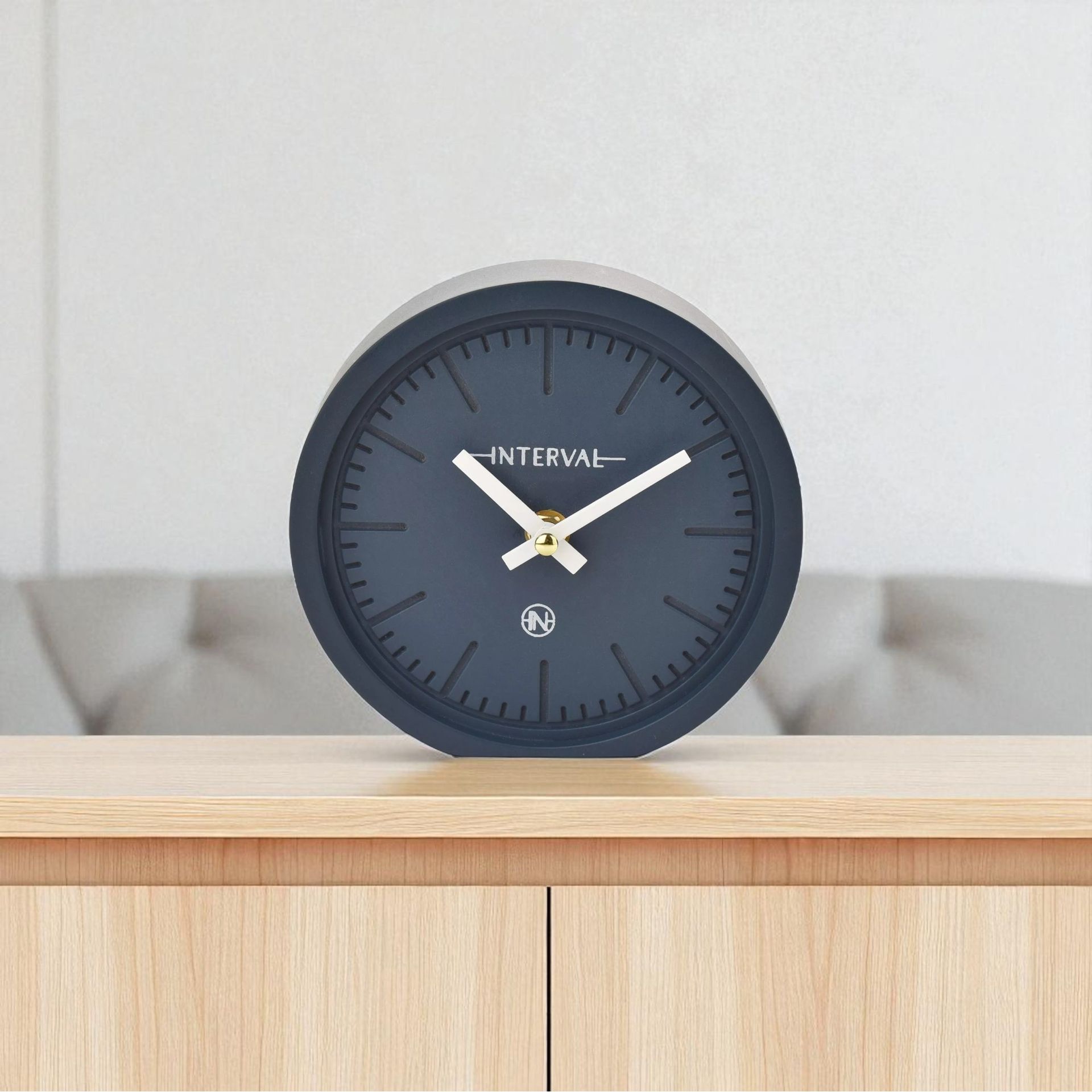 Interval Minimalist Desk Clock 15cm - Navy
