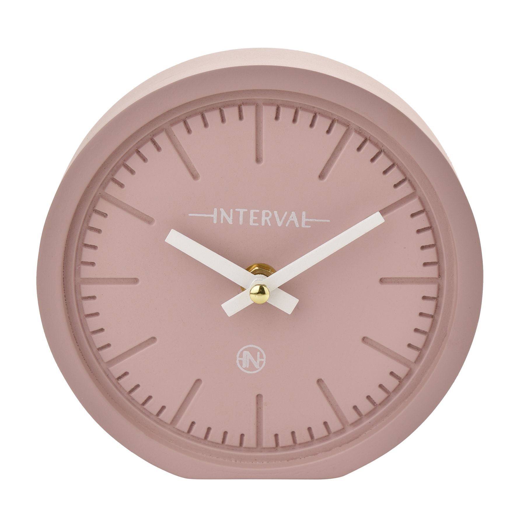 Interval Minimalist Desk Clock 15cm - Pink
