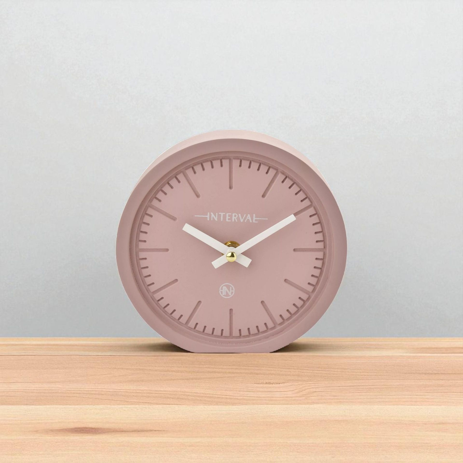 Interval Minimalist Desk Clock 15cm - Pink