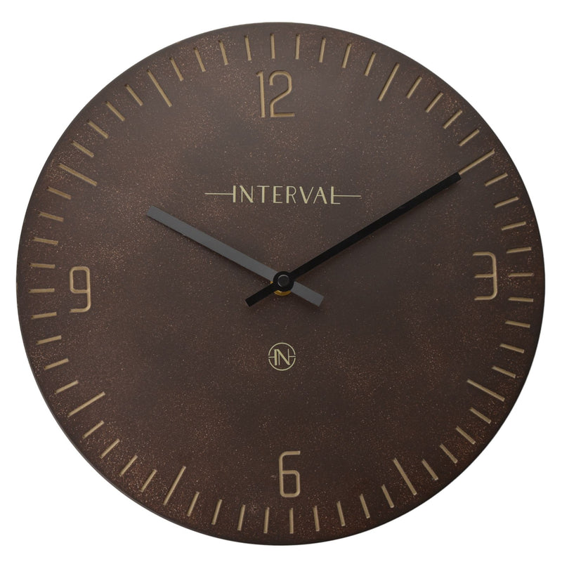 Interval Resin Wall Clock 30cm - Umber