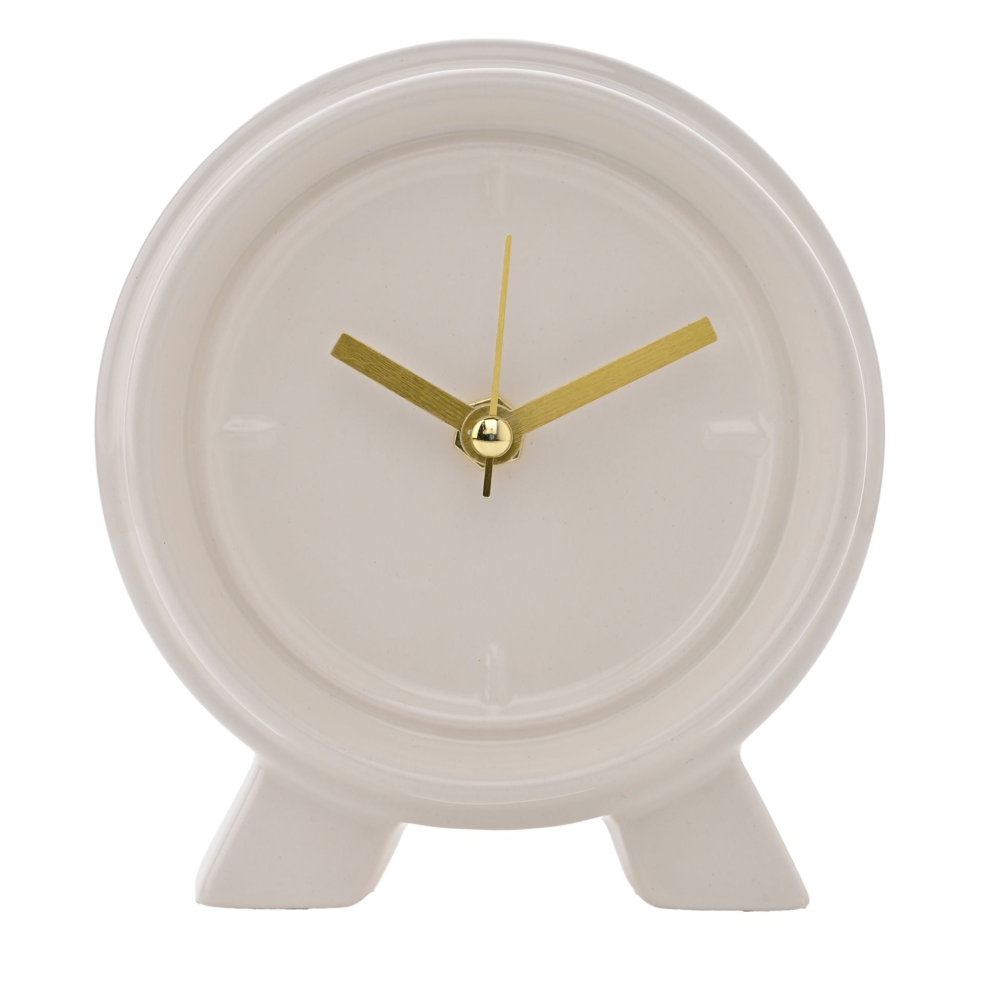 Interval Ceramic Mantle Clock - Soft Cream