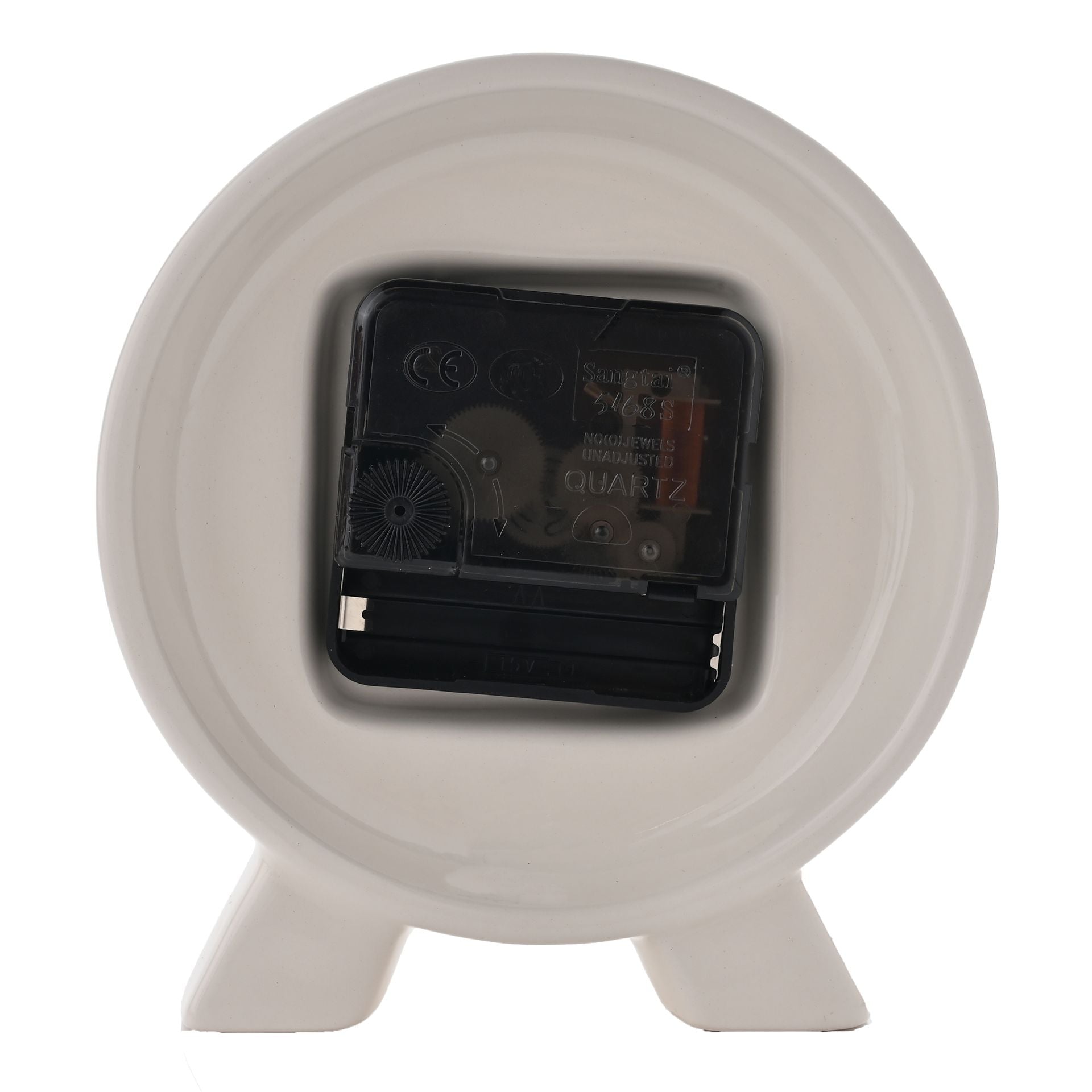 Interval Ceramic Mantle Clock - Soft Cream