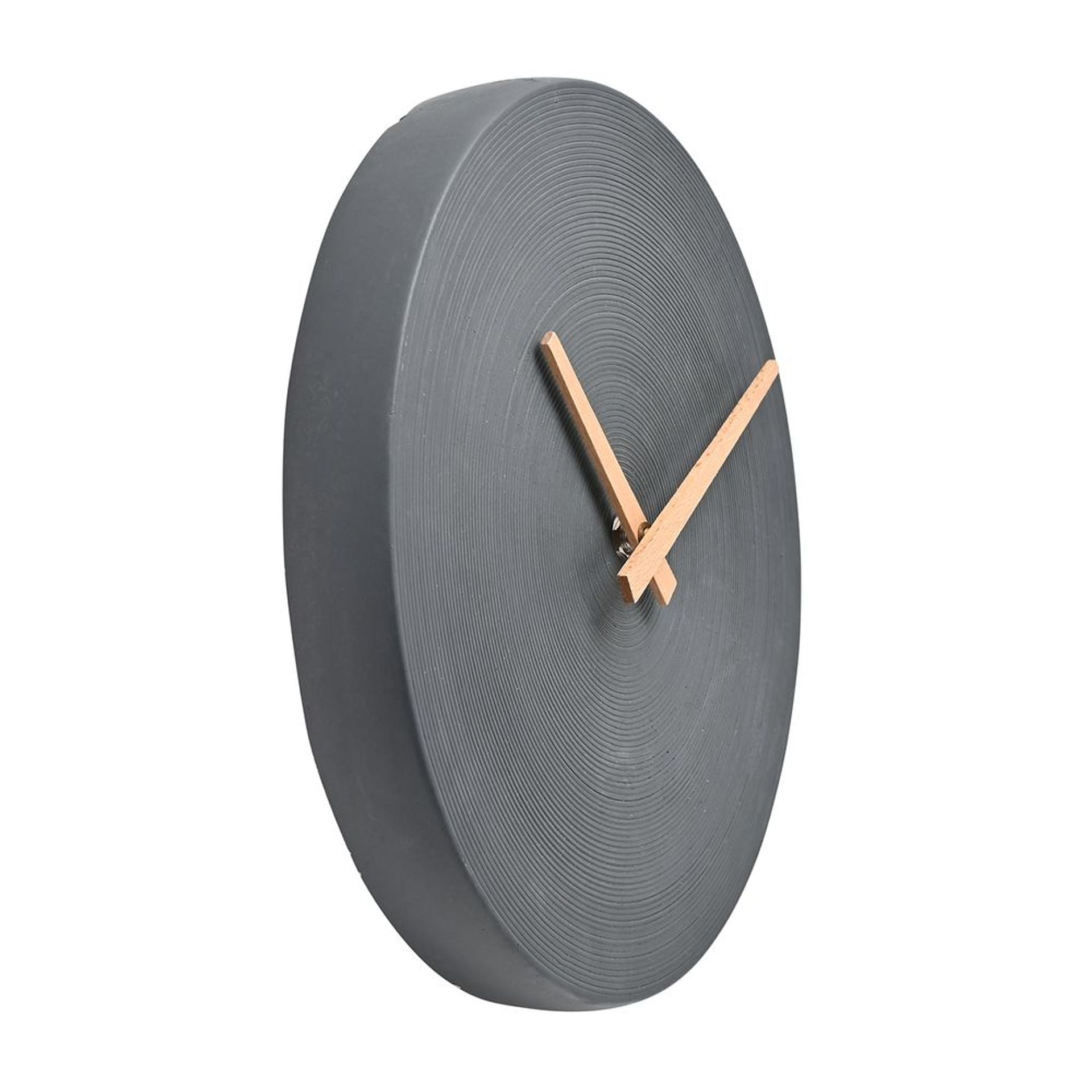 Interval Cement Wall Clock 28cm - Dark Grey