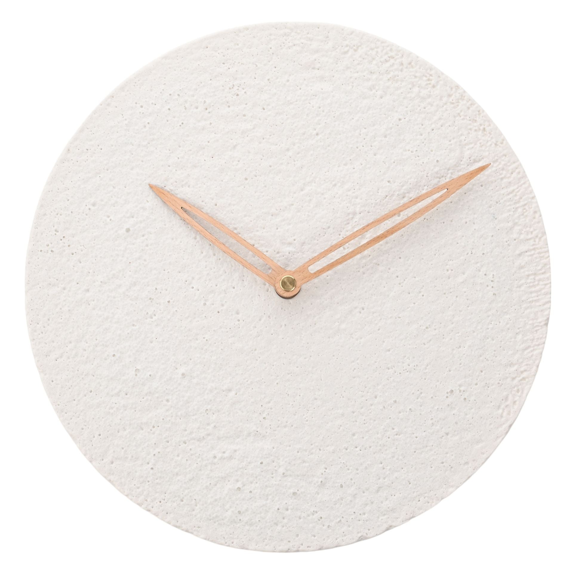 Interval Porcelain White Wall Clock 27cm - Dapple Texture