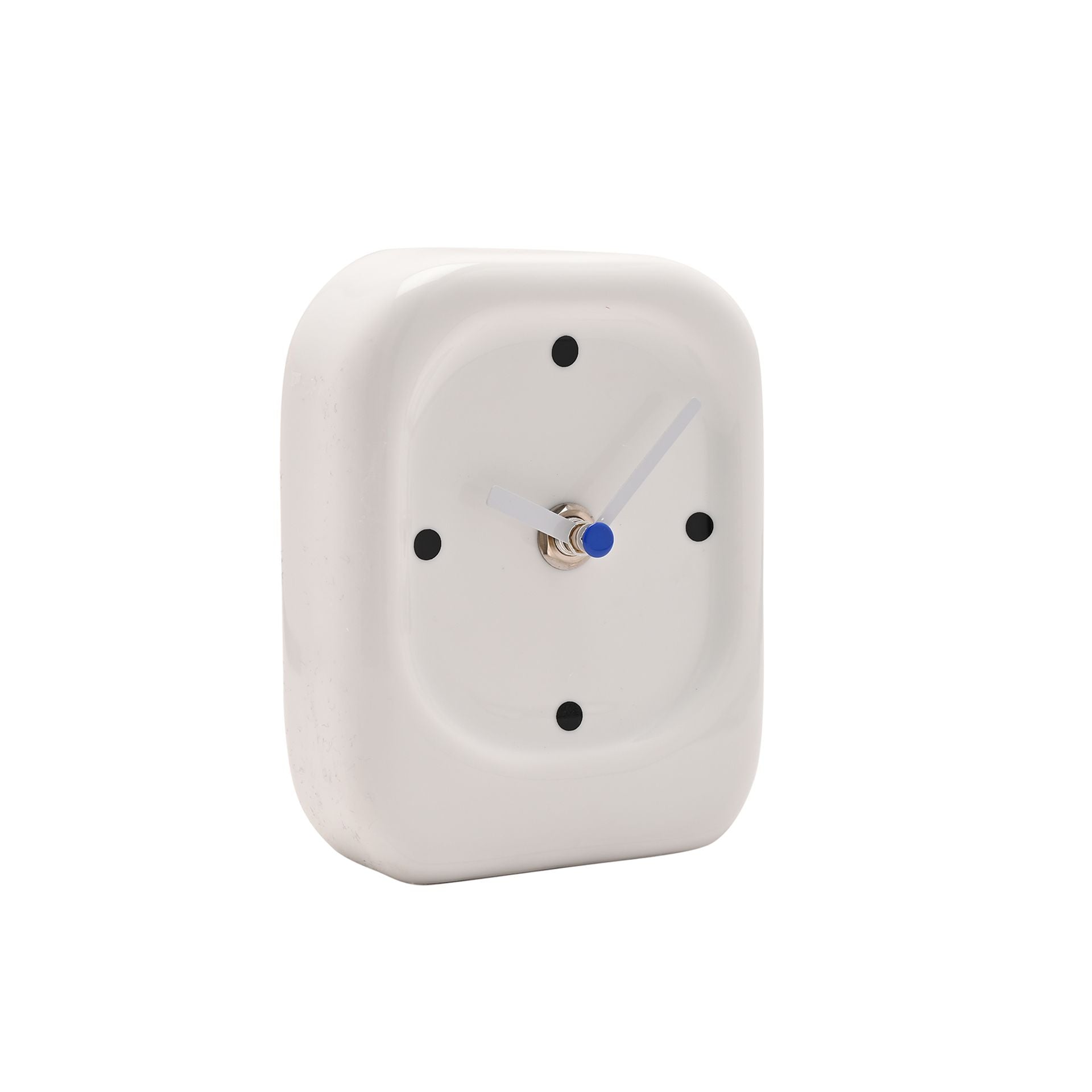 Interval Porcelain Desk Clock - White
