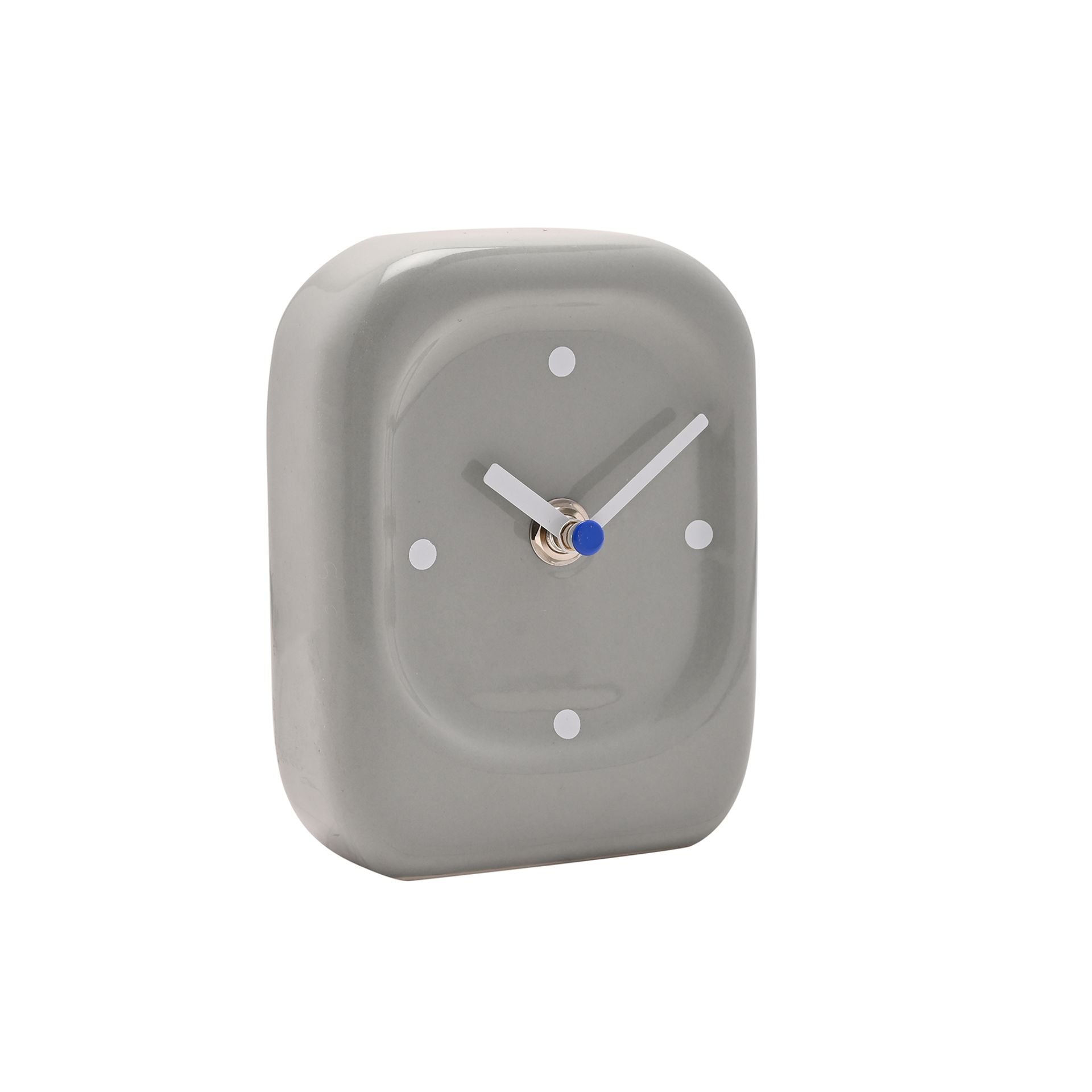 Interval Porcelain Desk Clock - Grey