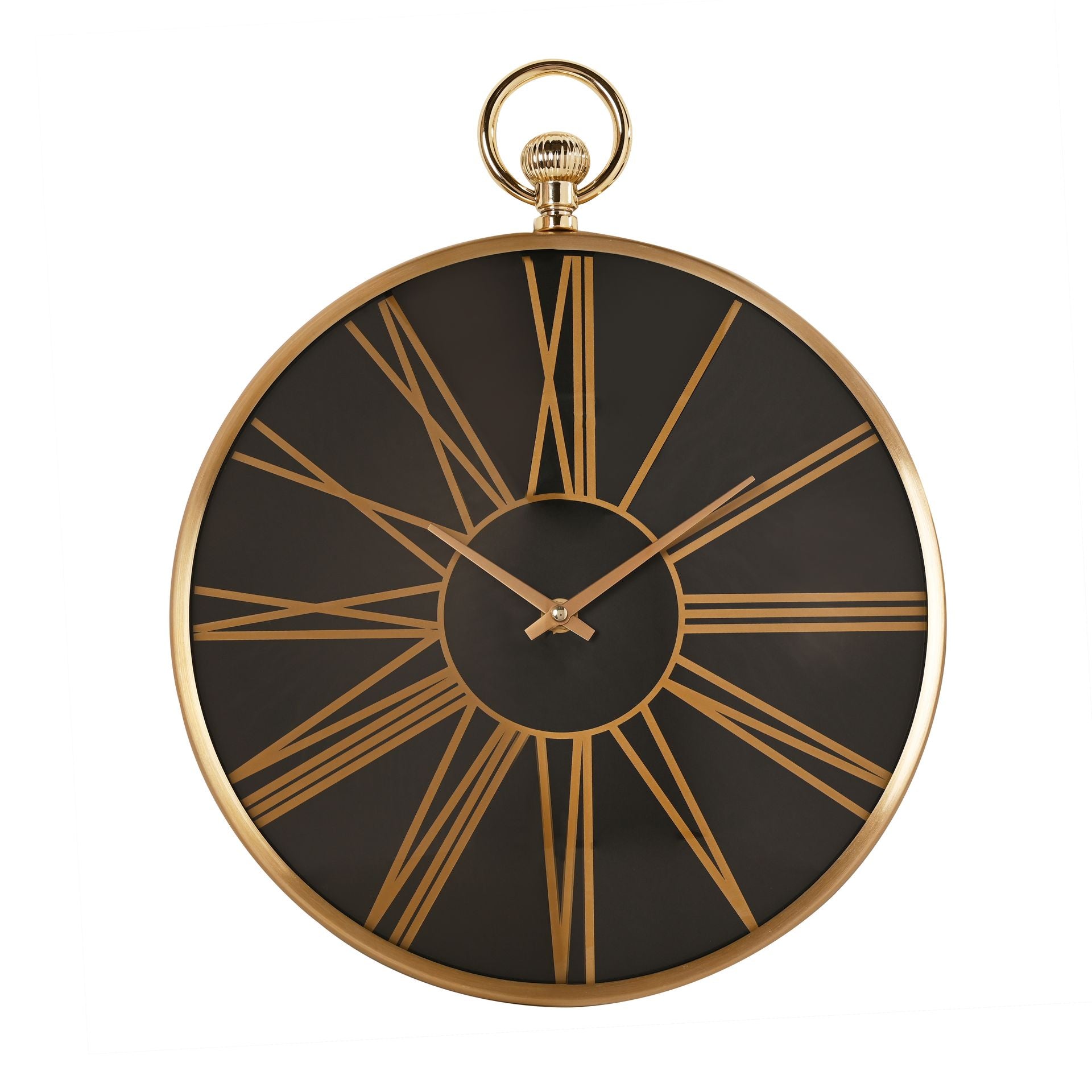 Hometime Gold  Aluminium Wall Clock 32cm