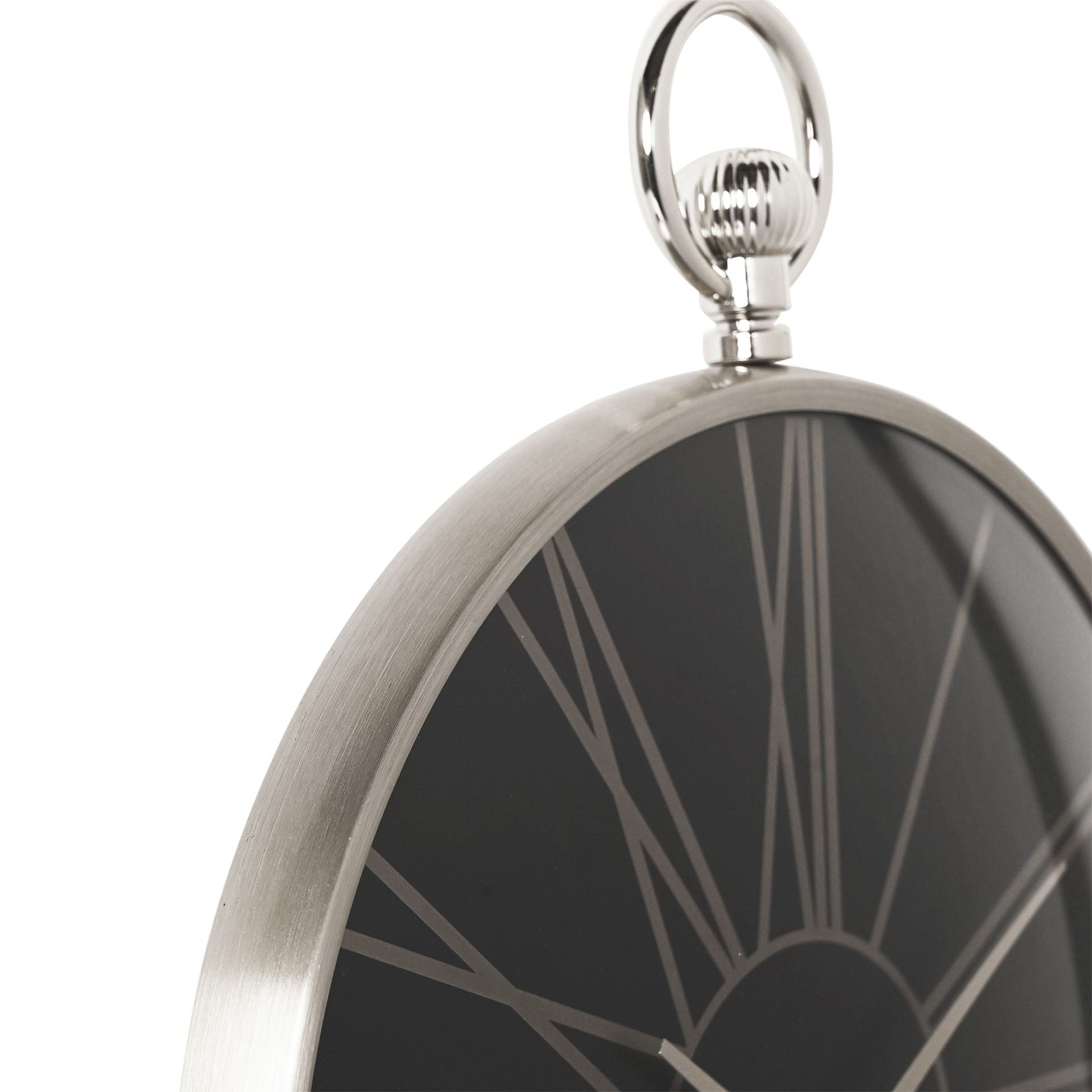 Hometime Silver Aluminium Wall Clock 32cm
