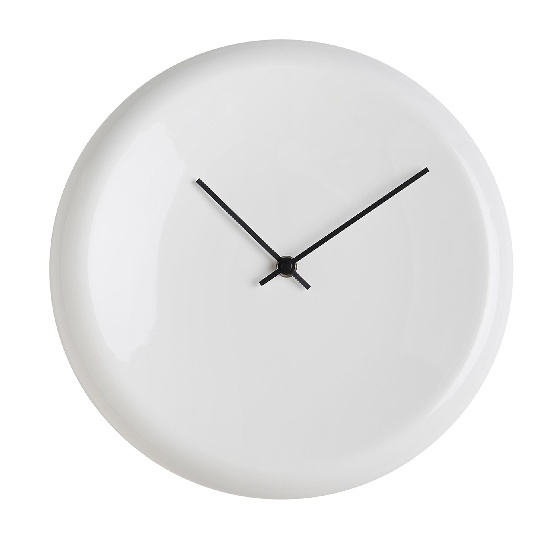 Interval White Ceramic Disc Clock 30cm