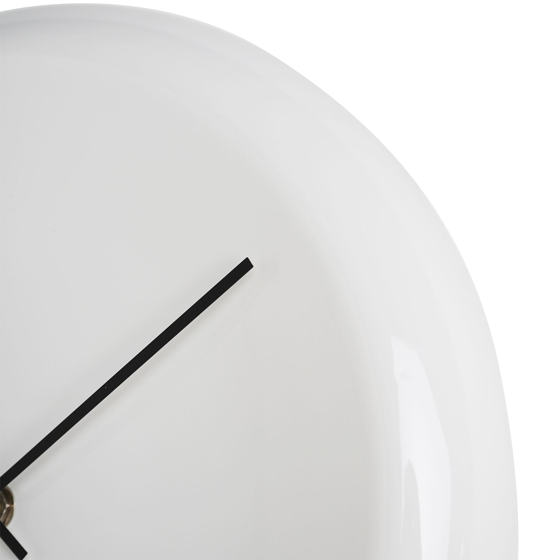 Interval White Ceramic Disc Clock 30cm